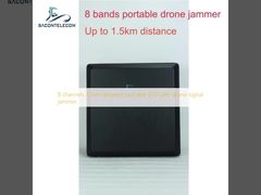 مسدودکننده سیگنال پهپاد FPV قابل حمل با 8 کانال و برد 1.5 کیلومتر