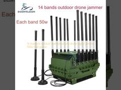 مسدود کننده سیگنال ضد پهپاد ضدآب فضای باز 14 کاناله 700 وات با توان بالا