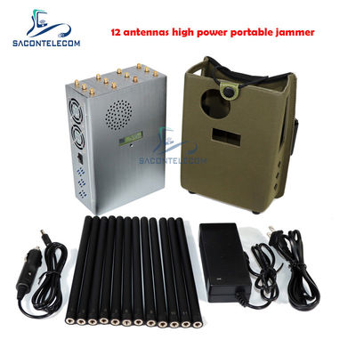 GPSL1 Lojack قابل حمل سیگنال جمر با توان کل 37 وات، پوشش 12 باند و شعاع محافظ 40 متر