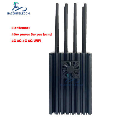 جمر سیگنال تلفن همراه قابل حمل 8 کانال 4 - 10 وات در هر باند قدرتمند 5G