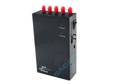 جمر سیگنال تلفن همراه قابل حمل 5 کانال 2G 3G وای فای GPS ساخته شده - در باتری