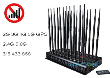 کنترل از راه دور وای فای مادون قرمز 22 آنتن 5G Signal Jammer Blocker