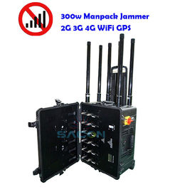 300w Backpack Jammer زندان نظامی با استفاده از بمب Blcok 2G 3G 4G 5G وای فای تا 500 متر
