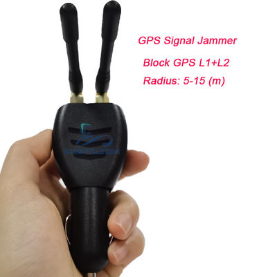 ISO9001 Mini GPS Jammer Blocker با فاصله 15m Omni Antenna وزن سبک برای روشن کننده ماشین 12V-24 DC