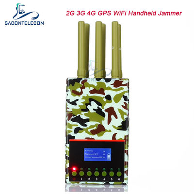6 آنتن 20 متر برد جمر تلفن همراه قابل حمل با باتری 4000 میلی آمپر برای GPS Lojack WiFi سیگنال مسدود کردن