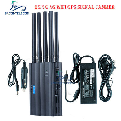 CDMA800 4000mAH جمر سیگنال قابل حمل DC12V GPS WiFi Signal Blocker