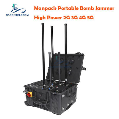75W 120m RCIED IED Jammer DC24V RF Manpack نظامی یکتا جیمر