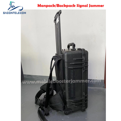 قفل GPS 6 کانال Manpack Jammer 2G 3G 4G 5G 120w کمد پشت قدرت بالا