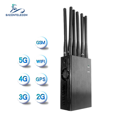وای فای GPS لوکر 2G 3G 4G 5G سیگنال جمر بلوکر 10 کانال 10w قدرت 20m شعاع
