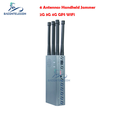 3G 4G 5G GPS وای فای 6 باند تلفن همراه GPS Jammer Blocker 30m شعاع