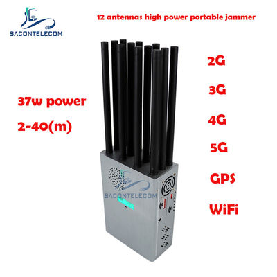 GPSL1 Lojack قابل حمل سیگنال جمر با توان کل 37 وات، پوشش 12 باند و شعاع محافظ 40 متر