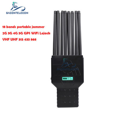 ABS 18W Portable 5G Mobile Phone Signal Jammer با پوشش باند های کامل و محدوده 20 متر