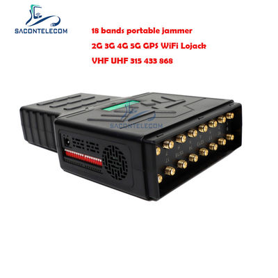 ABS 18W Portable 5G Mobile Phone Signal Jammer با پوشش باند های کامل و محدوده 20 متر
