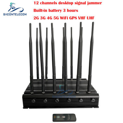 جمر سیگنال تلفن همراه دسکتاپ 34w 2G 3G 4G 5G GPSL1 L2 L5 وای فای VHF UHF 12 آنتن