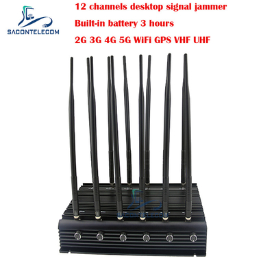جمر سیگنال تلفن همراه دسکتاپ 34w 2G 3G 4G 5G GPSL1 L2 L5 وای فای VHF UHF 12 آنتن
