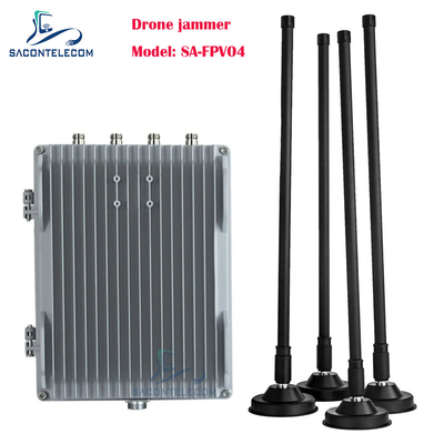 4 کانال 200 وات قدرتمند Drone Signal Jammer وسیله نقلیه نصب شده FPV Drone Jammer