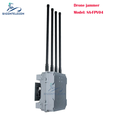 4 کانال 200 وات قدرتمند Drone Signal Jammer وسیله نقلیه نصب شده FPV Drone Jammer