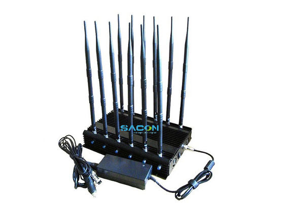 مسدود کننده سیگنال 30 وات با 12 باند و برد 50 متر برای مسدود کردن سیگنال تلفن همراه و بی‌سیم