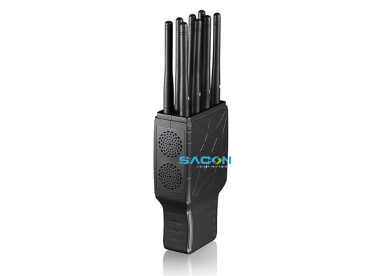5.5W High Power Portable Signal Jammer با 8 آنتن Omni و 20M Jamming Range