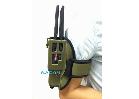 5.5W High Power Portable Signal Jammer با 8 آنتن Omni و 20M Jamming Range