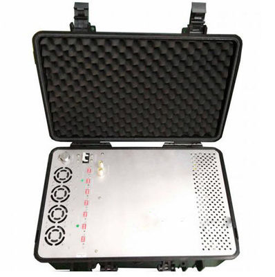 قدرت خروجی 75 وات 5.8G 4G RCIED Backpack Drone Signal Jammer با محدوده جمی 30 ~ 500m و زمان کار طولانی