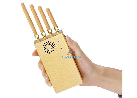 دستگاه مسدود کننده GPS و سیگنال قابل حمل با برد 20 متر، 4 آنتن و توان خروجی 2 وات به همراه کیف چرمی