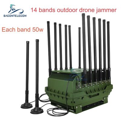 14 کانال 700W قدرت بالا ضد درون جمر با 2KM Jamming Range برای امنیت خارج از منزل