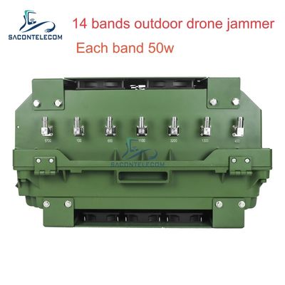 14 کانال 700W قدرت بالا ضد درون جمر با 2KM Jamming Range برای امنیت خارج از منزل