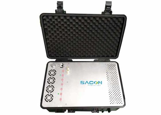 350 وات 7 کاناله جمر کوله پشتی با آنتن های فایبر گلاس برای مسدود کردن سیگنال های 3G 4G GPS