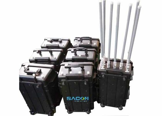 350 وات 7 کاناله جمر کوله پشتی با آنتن های فایبر گلاس برای مسدود کردن سیگنال های 3G 4G GPS