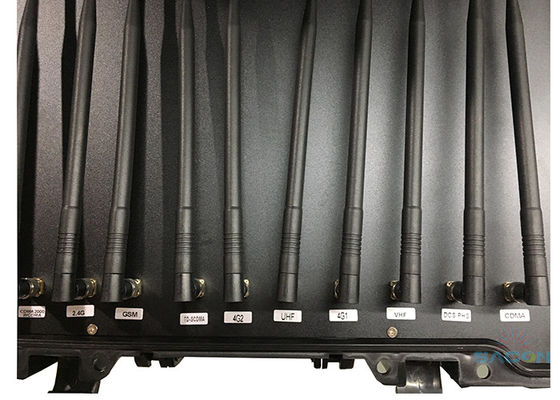 55W High Power Handheld Jammer با 11 کانال و باتری داخلی برای مسدود کردن سیگنال امن