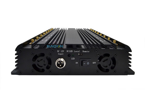 18 بانده جمر سیگنال با 5 فن خنک کننده و شعاع مسدودسازی 40 متر برای مسدود کردن وای فای، جی پی اس، VHF و UHF