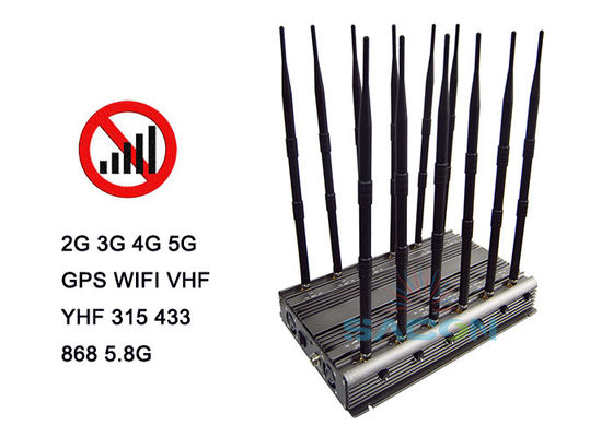 جمر سیگنال 80W 5G با 12 آنتن و کنترل از راه دور مادون قرمز برای مسدود کردن تلفن همراه
