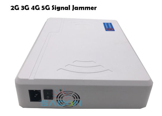 مسدود کننده سیگنال موبایل 8 کاناله با توان خروجی 20 وات و آنتن‌های داخلی برای مسدود کردن 2G، 3G، 4G، 5G و وای‌فای و GPS