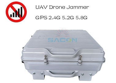 ضد آب IP64 قدرت بالا 385w Drone Signal Jammer 1.5km فاصله طولانی GPS 2.4G 5.8G