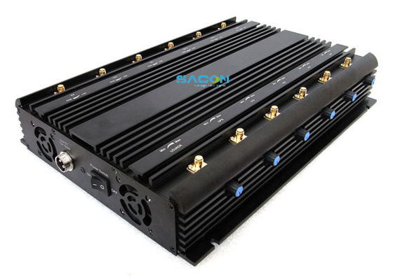 30 وات قدرت خروجی 12 کانال سیگنال بی سیم با آداپتور ماشین طراحی برای مسدود کردن تلفن همراه زندان
