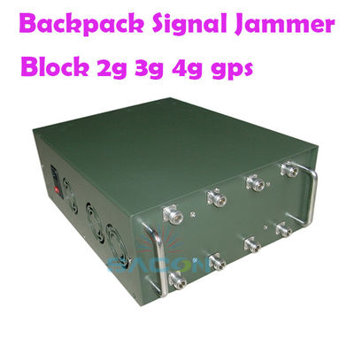 120W خروجی قدرت Backpack Jammer Signal با 8 آنتن و 100m Range برای 2G 3G 4G 5G VHF UHF WiFi GPS مسدود کردن