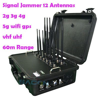 دستگاه مسدود کننده سیگنال 5G با 56 وات و 12 آنتن 868 مگاهرتز برای مسدود کردن چند فرکانسی