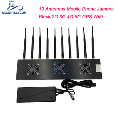 433MHz 40m Range Signal Jammer با 10 کانال و قدرت خروجی 18 وات برای مسدود کردن وای فای GPS