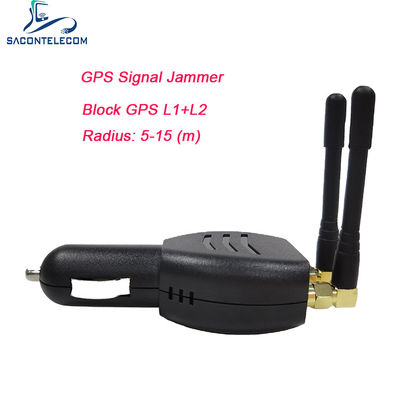 ISO9001 Mini GPS Jammer Blocker با فاصله 15m Omni Antenna وزن سبک برای روشن کننده ماشین 12V-24 DC