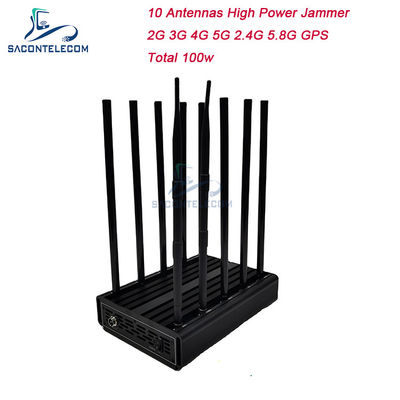 10 آنتن 100 ولت 80 متري GPS ديسکتاپ جامر واي فاي 2G 3G 4G 5G