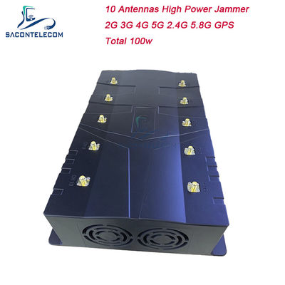 10 آنتن 100 ولت 80 متري GPS ديسکتاپ جامر واي فاي 2G 3G 4G 5G