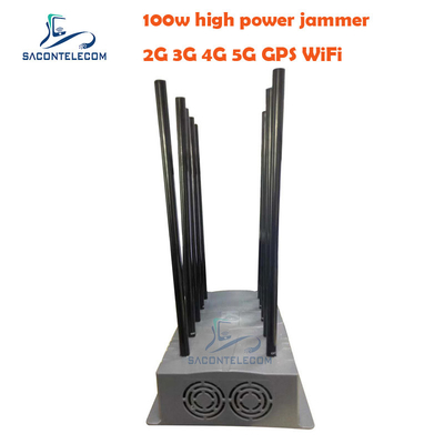 DCS 100w High Power Signal Jammer Blocker 10 کانال VHF UHF Jammer