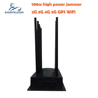 100W قدرت بالا 5G سیگنال جمر بلوکر با 10 باند و 40m شعاع برای استفاده در داخل خانه