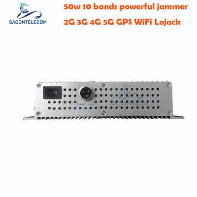 50W High Power Desktop Signal Jammer با 10 آنتن و 2 فن خنک کننده برای GSM DCS 3G 4G 5G