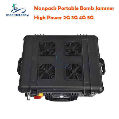 توان خروجی 75 وات، شعاع اختلال 120 متر، منبع تغذیه DC24V، جمر RF کوله پشتی برای نیروهای امنیتی