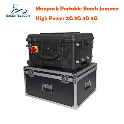 توان خروجی 75 وات، شعاع اختلال 120 متر، منبع تغذیه DC24V، جمر RF کوله پشتی برای نیروهای امنیتی