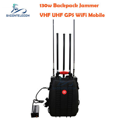 دستگاه مسدود کننده سیگنال قابل حمل با 5 کانال VHF UHF Manpack، برد 120 متر و باتری داخلی