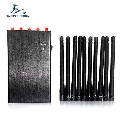 10 وات قدرت 20 متر شعاع 10 کانال گیرنده سیگنال قابل حمل برای WiFi GPS 2G 3G 4G 5G