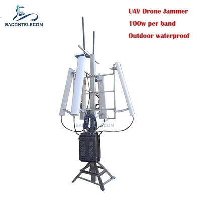 700 وات در فضای باز ضد آب 3KM UAV بدون سرنشین سیگنال Jammer GPS سیگنال Jammer Blocker